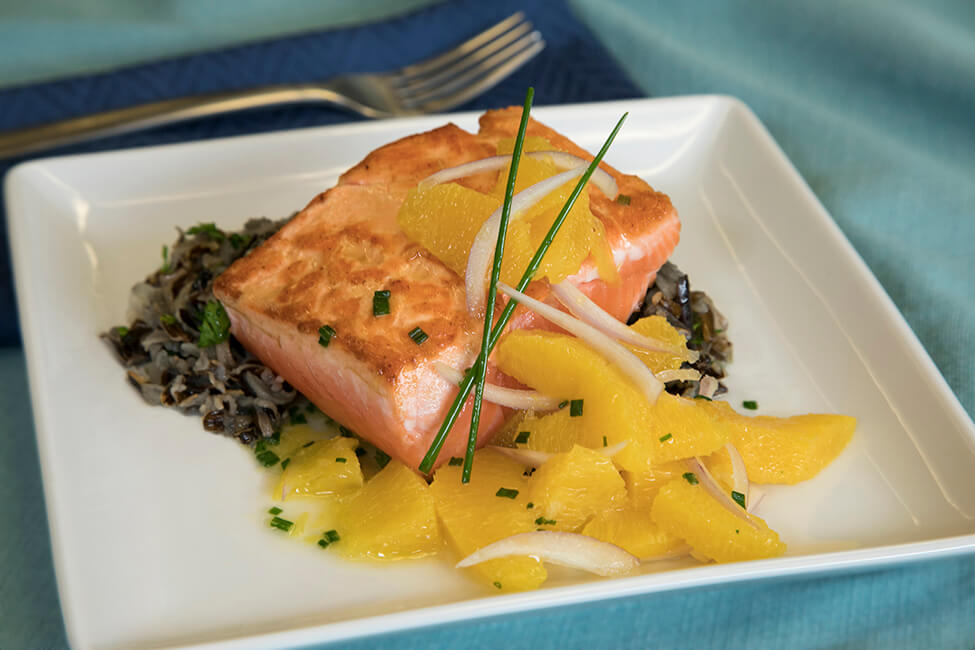 Pan roasted salmon